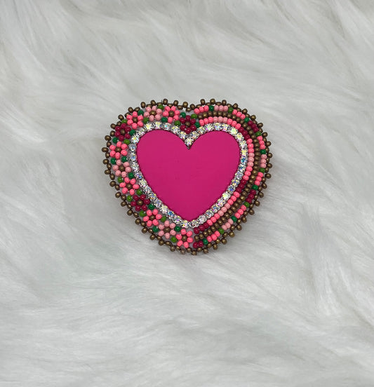 Beaded Heart Rings
