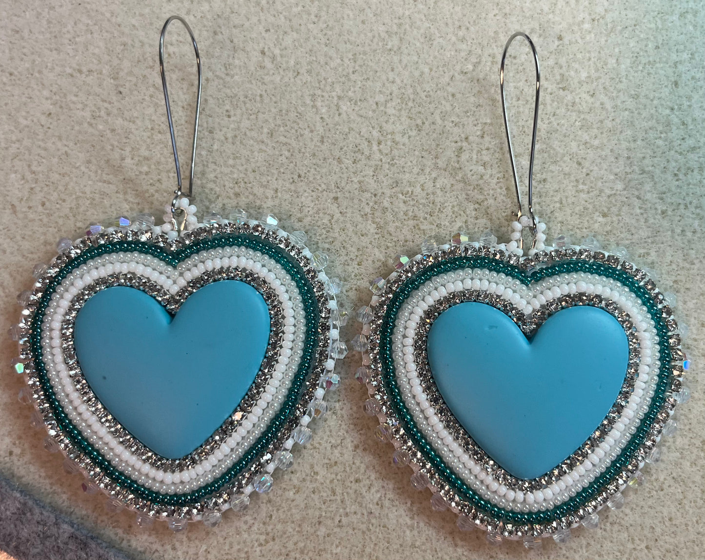 Blue Dream Heart Earrings