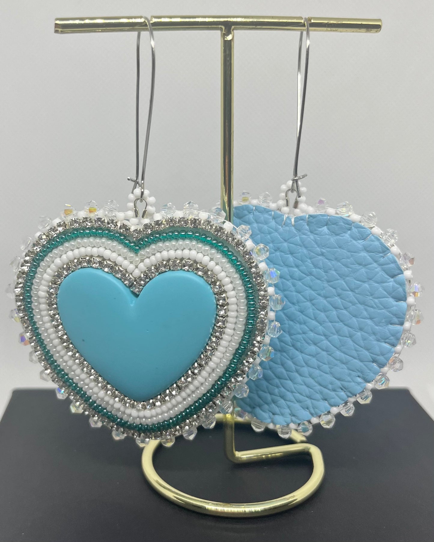 Blue Dream Heart Earrings