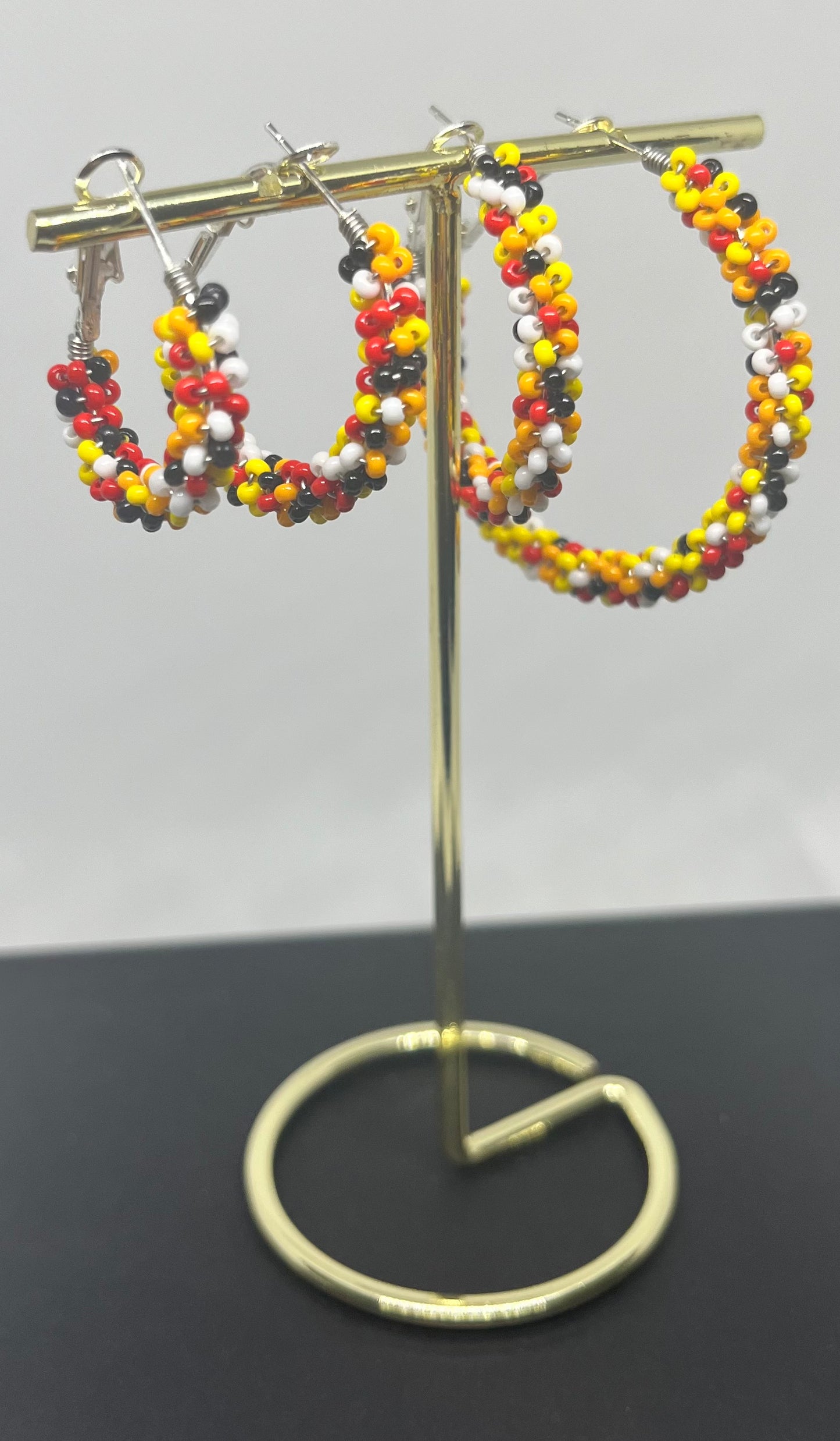 Wire  Wrapped Beaded Hoops