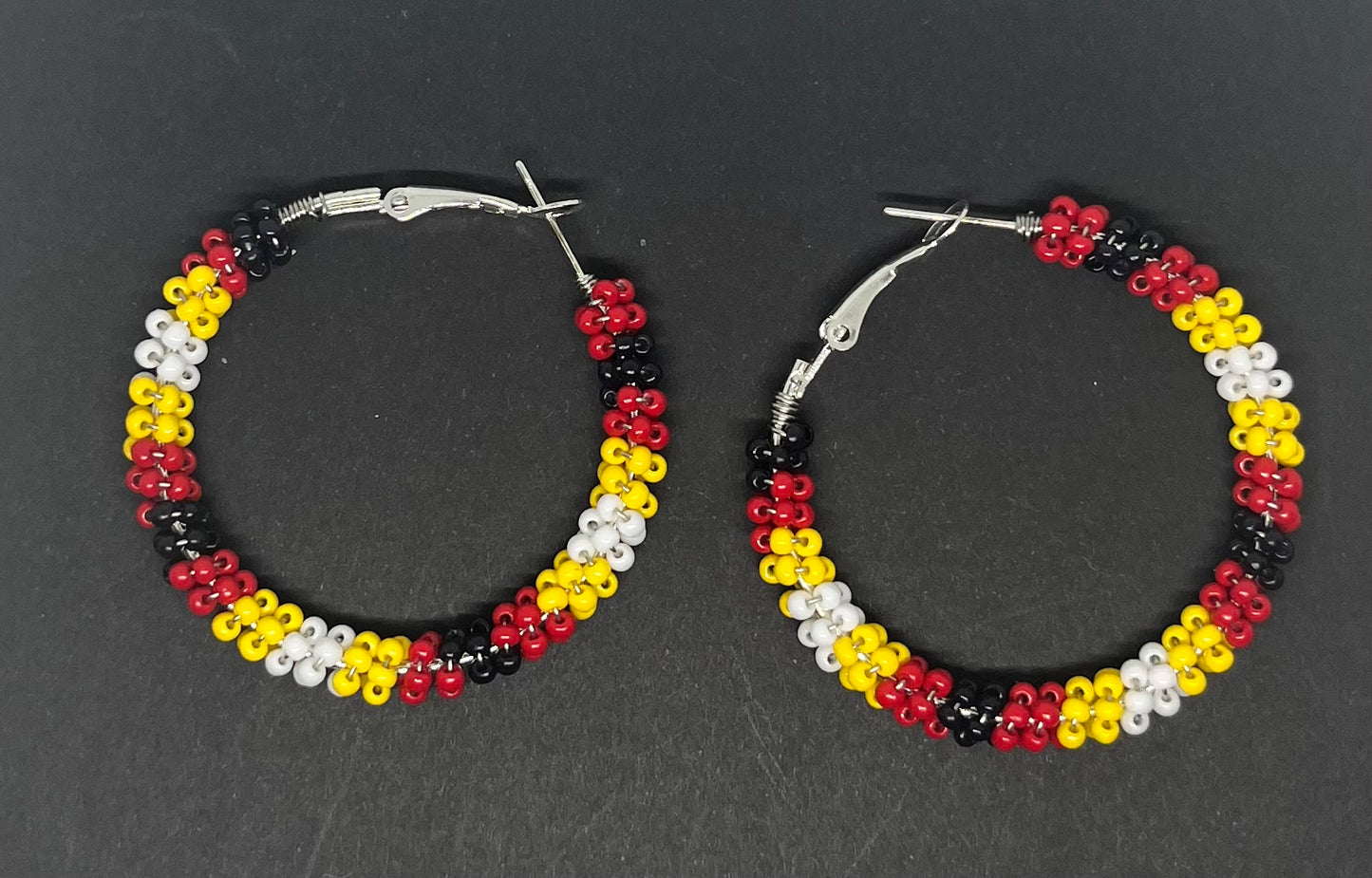 Wire  Wrapped Beaded Hoops